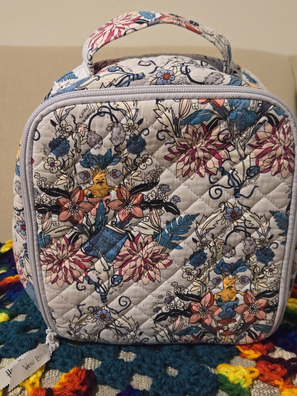 Vera Bradley | Harry Potter Quilted Floral Cosmetic Lunch Case in Blue and Pink